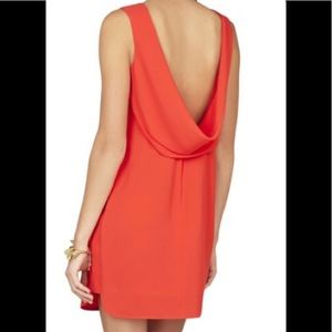 BCBG MaxAzria coral backless dress size 4 worn twice in excellent condition